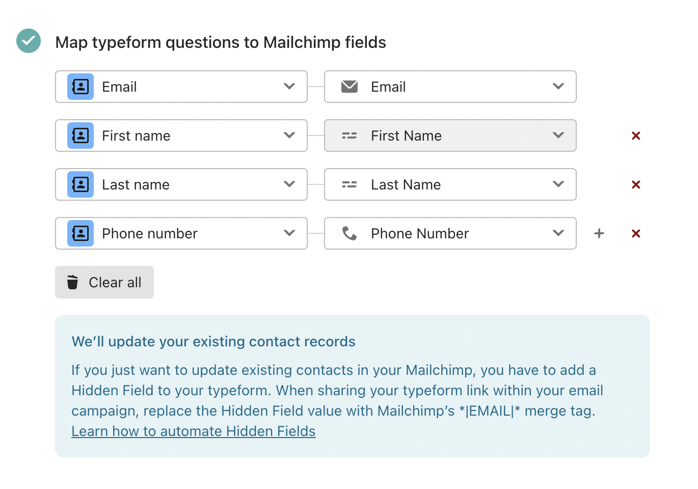 Typeform Integration with Mailchimp, Connect Typeform to Mailchimp