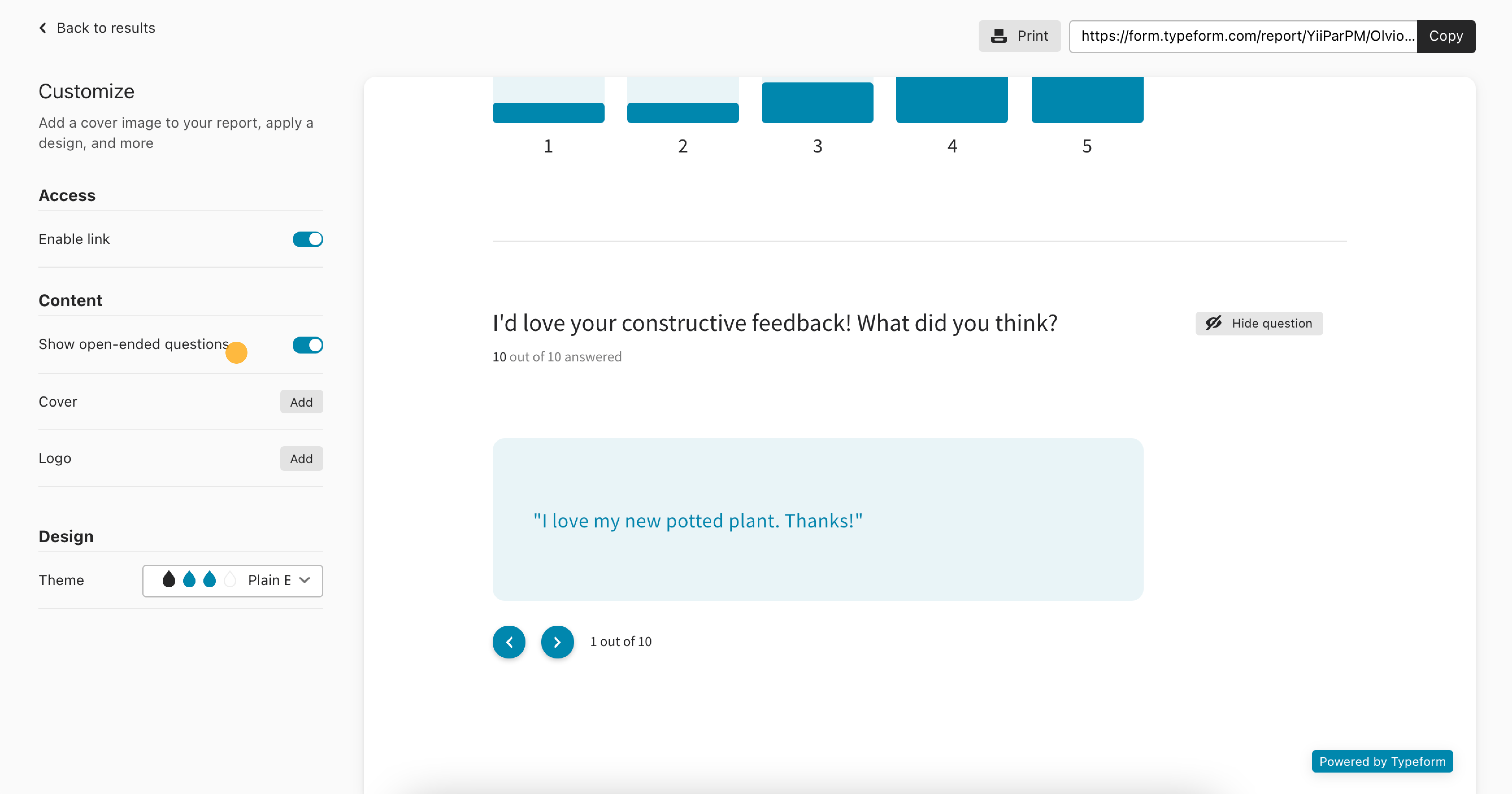 Print your typeform responses - Help Center