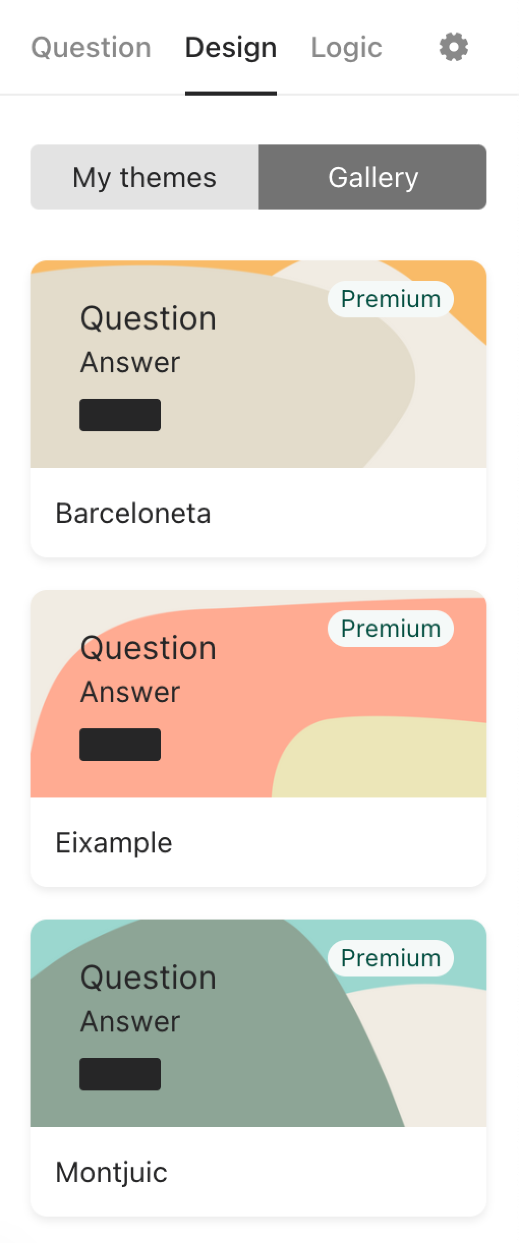 Apply a theme to your typeform Help Center Typeform