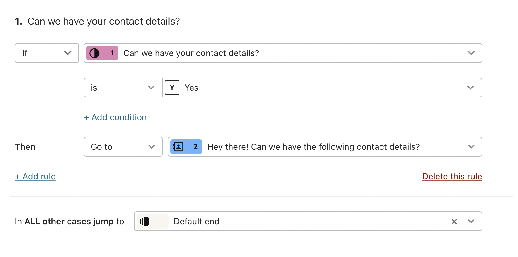 Contact Info question type Help Center Typeform